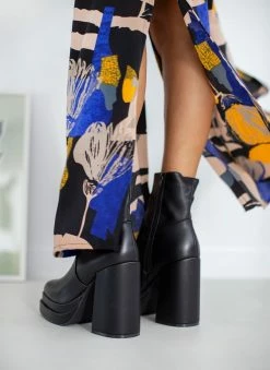 Συμφωνίες 🎁 The Fashion Project Μποτάκια με φιάπα - Μαύρο 🎁 -Μποτάκια Κατάστημα mpotakia me fiapa 109384 awpo