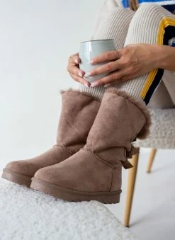 Κουπόνι 👍 The Fashion Project Μποτάκια με γούνα - Κάμελ ❤️