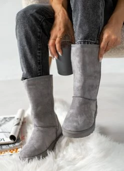 ΧΟΝΔΡΙΚΟ ΕΜΠΟΡΙΟ 😉 The Fashion Project Μποτάκια με γούνα - Γκρι 🤩