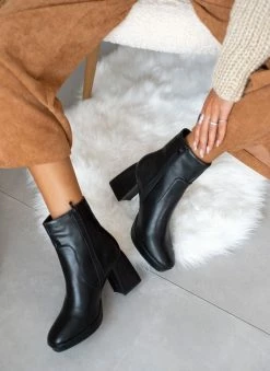 Best Pirce 💯 The Fashion Project Μποτάκια με ιδιαίτερο τακούνι - Μαύρο 🛒 -Μποτάκια Κατάστημα mpotakia me idiaitero takouni 105739 r4ph