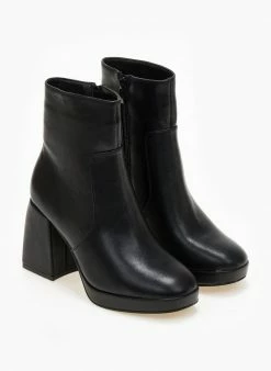 Best Pirce 💯 The Fashion Project Μποτάκια με ιδιαίτερο τακούνι - Μαύρο 🛒 -Μποτάκια Κατάστημα mpotakia me idiaitero takouni 105739 tbye