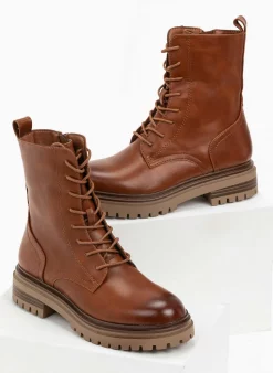 Πολύ καλή προσφορά 🛒 The Fashion Project Αρβυλάκια με κορδόνια - Ταμπά 🛒 -Μποτάκια Κατάστημα mpotakia me kordonia 97053 72ro