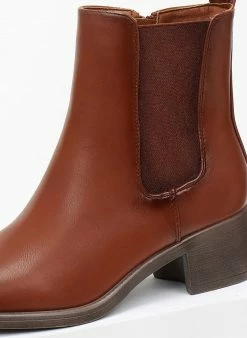 Προϋπολογισμός 😀 The Fashion Project Μποτάκια Chelsea με λάστιχο - Ταμπά 🎁 -Μποτάκια Κατάστημα mpotakia me lastixo sto plai 106262 ateg