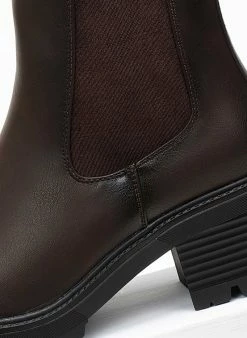 Καλύτερη πώληση ❤️ The Fashion Project Μποτάκια με λάστιχο στο πλάι - Καφέ 😀 -Μποτάκια Κατάστημα mpotakia me lastixo sto plai 108469 c2m0