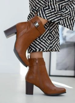 Προώθηση 🧨 The Fashion Project Μποτάκια με μεταλλικό διακοσμητικό - Ταμπά 🎁 -Μποτάκια Κατάστημα mpotakia me metalliko diakosmitiko 106129 e3tp