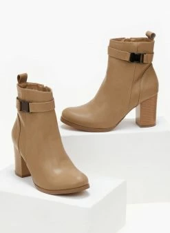 Εξοδος ⌛ The Fashion Project Μποτάκια με μεταλλικό διακοσμητικό - Πούρο 🎉 -Μποτάκια Κατάστημα mpotakia me metalliko diakosmitiko 106130 7rbm