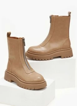 Προϋπολογισμός 😉 The Fashion Project Μποτάκια με μεταλλικό φερμουάρ - Πούρο 💯 -Μποτάκια Κατάστημα mpotakia me metalliko fermouar 105826 7rd8