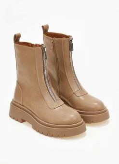 Προϋπολογισμός 😉 The Fashion Project Μποτάκια με μεταλλικό φερμουάρ - Πούρο 💯 -Μποτάκια Κατάστημα mpotakia me metalliko fermouar 105826 ws8n