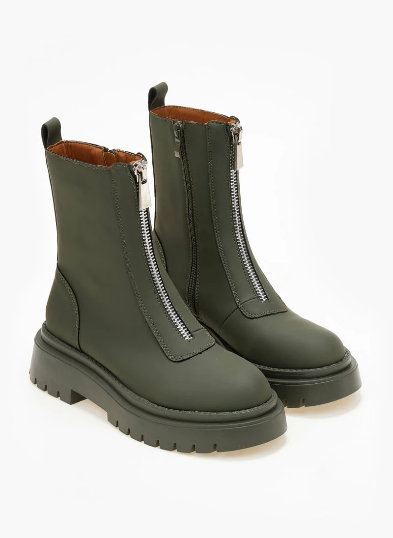 Το φθηνότερο ✨ The Fashion Project Μποτάκια με μεταλλικό φερμουάρ - Λαδί 👏 8 Το φθηνότερο ✨ The Fashion Project Μποτάκια με μεταλλικό φερμουάρ - Λαδί 👏 - Image 6