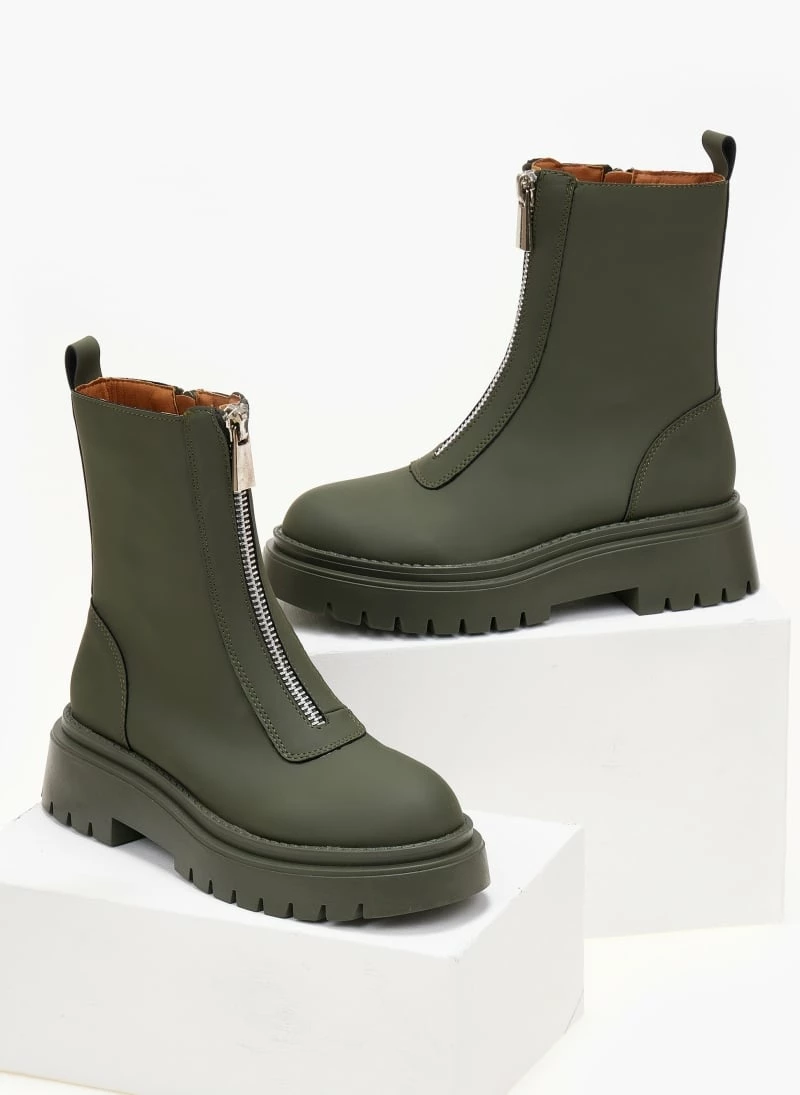 Το φθηνότερο ✨ The Fashion Project Μποτάκια με μεταλλικό φερμουάρ - Λαδί 👏 7 Το φθηνότερο ✨ The Fashion Project Μποτάκια με μεταλλικό φερμουάρ - Λαδί 👏 - Image 5