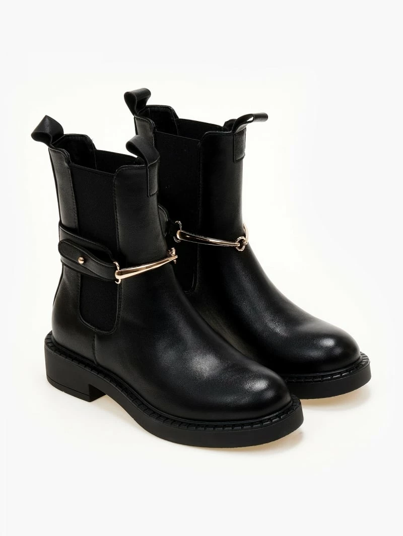 Πολύ καλή προσφορά 🔔 The Fashion Project Μποτάκια Chelsea με μεταλλικό στοιχείο - Μαύρο ❤️ 5 Πολύ καλή προσφορά 🔔 The Fashion Project Μποτάκια Chelsea με μεταλλικό στοιχείο - Μαύρο ❤️ - Image 3