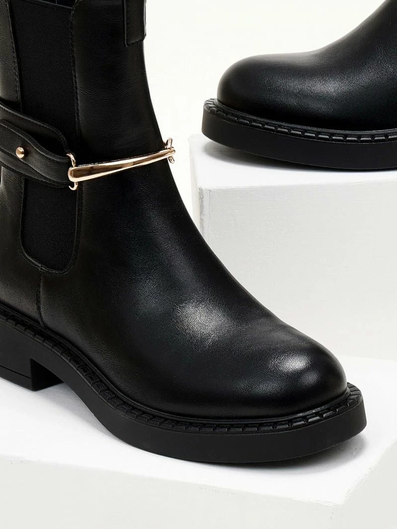 Πολύ καλή προσφορά 🔔 The Fashion Project Μποτάκια Chelsea με μεταλλικό στοιχείο - Μαύρο ❤️ 8 Πολύ καλή προσφορά 🔔 The Fashion Project Μποτάκια Chelsea με μεταλλικό στοιχείο - Μαύρο ❤️ - Image 6