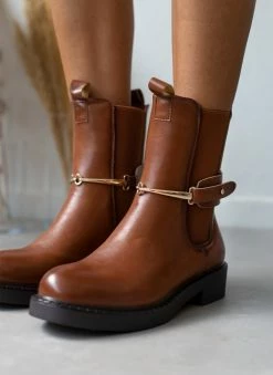 Flash Sale ⌛ The Fashion Project Μποτάκια Chelsea με μεταλλικό στοιχείο - Ταμπά 🧨 -Μποτάκια Κατάστημα mpotakia me metalliko stoixeio 105503 b2ai