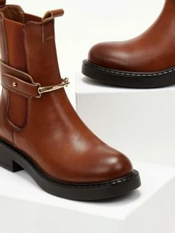 Flash Sale ⌛ The Fashion Project Μποτάκια Chelsea με μεταλλικό στοιχείο - Ταμπά 🧨 -Μποτάκια Κατάστημα mpotakia me metalliko stoixeio 105503 pb4v