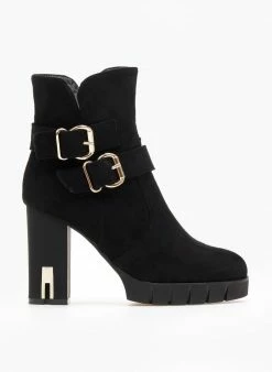 Προώθηση ❤️ The Fashion Project Μποτάκια Suede με μεταλλικά στοιχεία - Μαύρο ✨ -Μποτάκια Κατάστημα mpotakia me metallo sto takouni 106478 c2p7