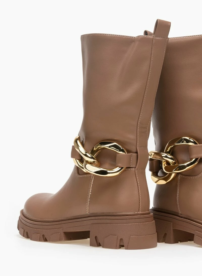 Αγορά 👏 The Fashion Project Μποτάκια Biker με κρίκους - Πούρο 😍 7 Αγορά 👏 The Fashion Project Μποτάκια Biker με κρίκους - Πούρο 😍 - Image 5