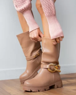 Αγορά 👏 The Fashion Project Μποτάκια Biker με κρίκους - Πούρο 😍 12 Αγορά 👏 The Fashion Project Μποτάκια Biker με κρίκους - Πούρο 😍 -Μποτάκια Κατάστημα mpotakia me oversized krikous 95827 kin