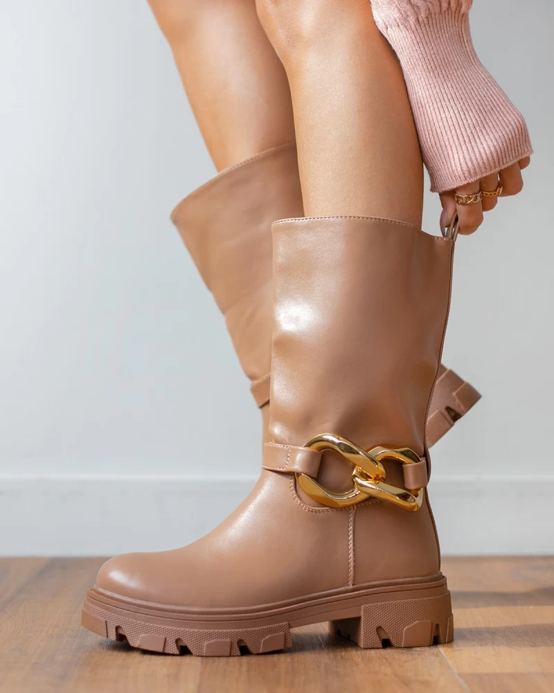 Αγορά 👏 The Fashion Project Μποτάκια Biker με κρίκους - Πούρο 😍 9 Αγορά 👏 The Fashion Project Μποτάκια Biker με κρίκους - Πούρο 😍 - Image 7