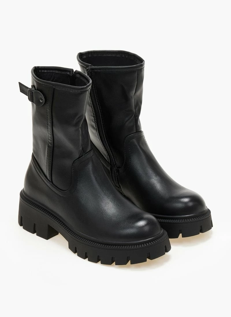 Προώθηση ⌛ The Fashion Project Μποτάκια Biker με ψηλή τρακτερωτή σόλα - Μαύρο 🥰 6 Προώθηση ⌛ The Fashion Project Μποτάκια Biker με ψηλή τρακτερωτή σόλα - Μαύρο 🥰 - Image 4