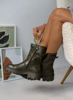 ΧΟΝΔΡΙΚΟ ΕΜΠΟΡΙΟ 😀 The Fashion Project Μποτάκια Biker με ψηλή τρακτερωτή σόλα - Λαδί 👍 12 ΧΟΝΔΡΙΚΟ ΕΜΠΟΡΙΟ 😀 The Fashion Project Μποτάκια Biker με ψηλή τρακτερωτή σόλα - Λαδί 👍 -Μποτάκια Κατάστημα mpotakia me psili trakterwti sola 105913 ngvk