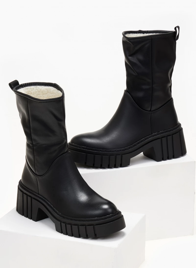 Φτηνός 👍 The Fashion Project Μποτάκια με Sheepskin επένδυση - Μαύρο 🔔 6 Φτηνός 👍 The Fashion Project Μποτάκια με Sheepskin επένδυση - Μαύρο 🔔 - Image 4