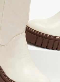 Πολύ καλή προσφορά 💯 The Fashion Project Μποτάκια με Sheepskin επένδυση - Μπεζ 🎉 -Μποτάκια Κατάστημα mpotakia me sheepskin ependusi 105837 86mv