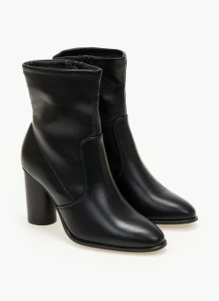 Flash Sale 😍 The Fashion Project Μποτάκια με στρογγυλό ψηλό τακούνι - Μαύρο 😉 -Μποτάκια Κατάστημα mpotakia me stroggulo psilo takouni 105748 altn