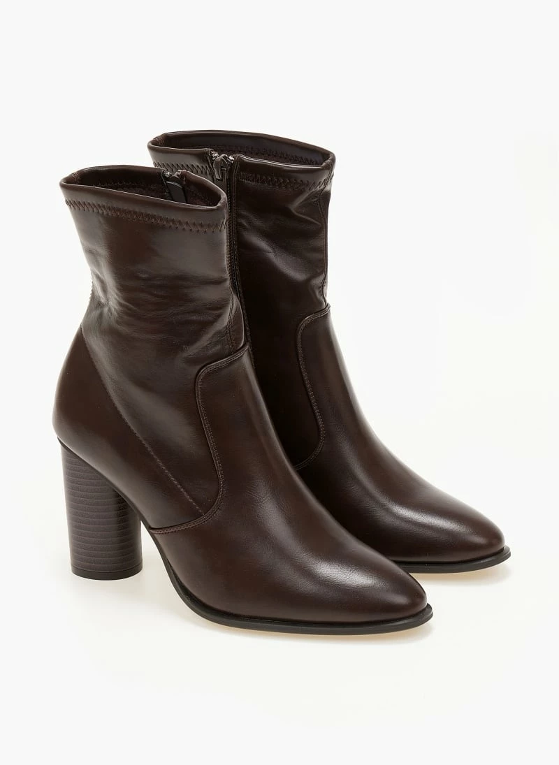 Η καλύτερη συμφωνία 🎁 The Fashion Project Μποτάκια με στρογγυλό ψηλό τακούνι - Καφέ 😉 5 Η καλύτερη συμφωνία 🎁 The Fashion Project Μποτάκια με στρογγυλό ψηλό τακούνι - Καφέ 😉 - Image 3