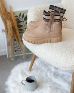 Τοπ 10 👍 The Fashion Project Μποτάκια κάλτσα με διχρωμία - Πούρο 👍 -Μποτάκια Κατάστημα mpotakia me sxedio kaltsa 106282 hutv