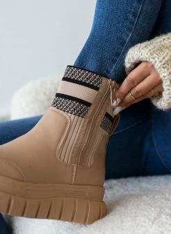 Τοπ 10 👍 The Fashion Project Μποτάκια κάλτσα με διχρωμία - Πούρο 👍 -Μποτάκια Κατάστημα mpotakia me sxedio kaltsa 106282 vbjx