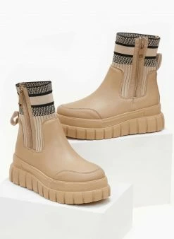 Τοπ 10 👍 The Fashion Project Μποτάκια κάλτσα με διχρωμία - Πούρο 👍 -Μποτάκια Κατάστημα mpotakia me sxedio kaltsa 106282 z9rs