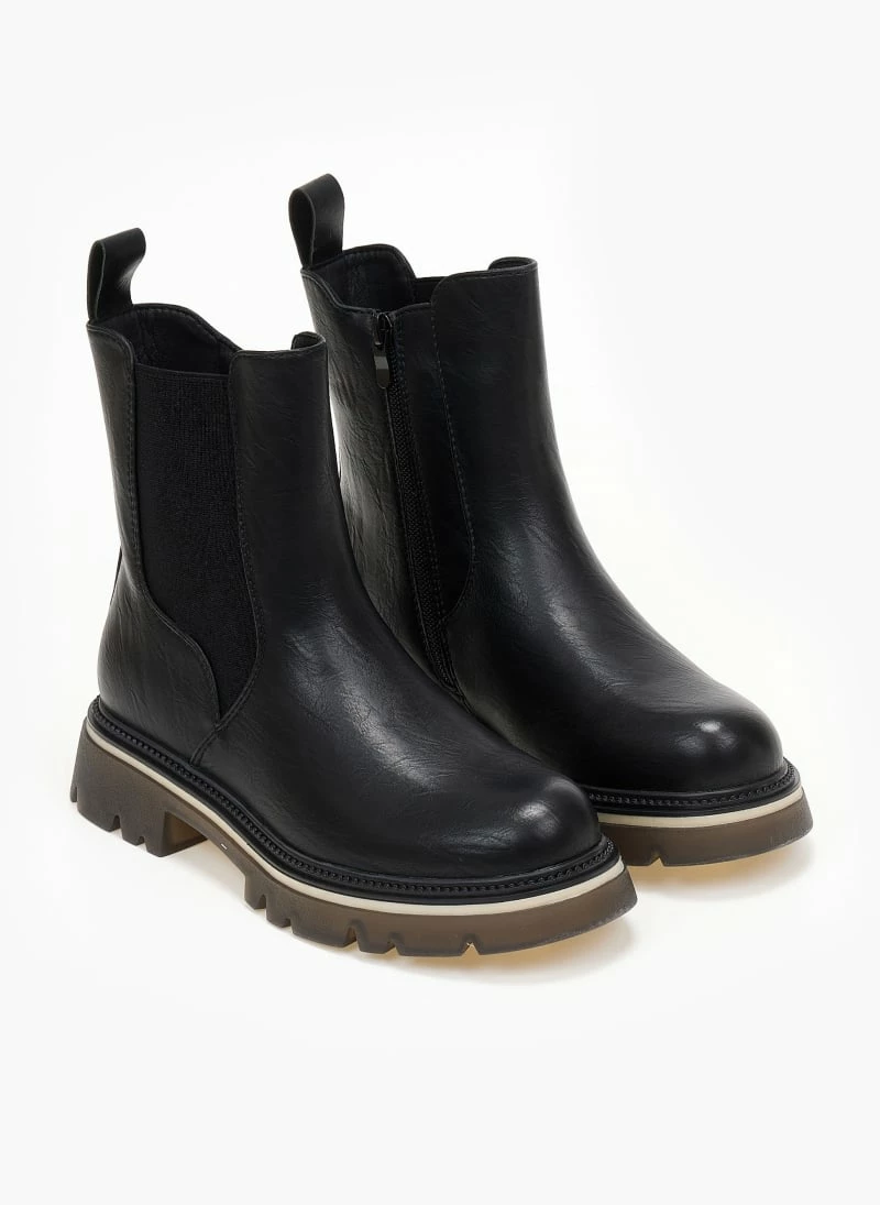 Ολοκαίνουργιο 😍 The Fashion Project Μποτάκια Chelsea με διχρωμία - Μαύρο 👏 8 Ολοκαίνουργιο 😍 The Fashion Project Μποτάκια Chelsea με διχρωμία - Μαύρο 👏 - Image 6