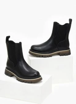 Ολοκαίνουργιο 😍 The Fashion Project Μποτάκια Chelsea με διχρωμία - Μαύρο 👏 13 Ολοκαίνουργιο 😍 The Fashion Project Μποτάκια Chelsea με διχρωμία - Μαύρο 👏 -Μποτάκια Κατάστημα mpotakia me trakterwti sola me dixrwmia 106892 5dlg