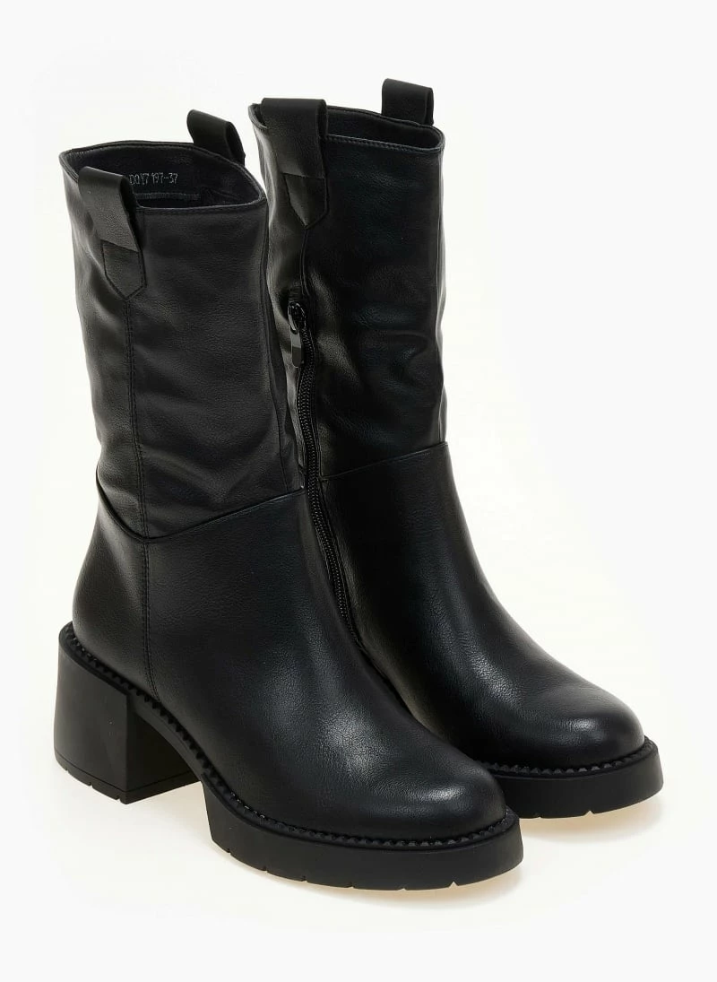 Flash Sale 🧨 The Fashion Project Μποτάκια με χοντρό τακούνι - Μαύρο 🥰 6 Flash Sale 🧨 The Fashion Project Μποτάκια με χοντρό τακούνι - Μαύρο 🥰 - Image 4