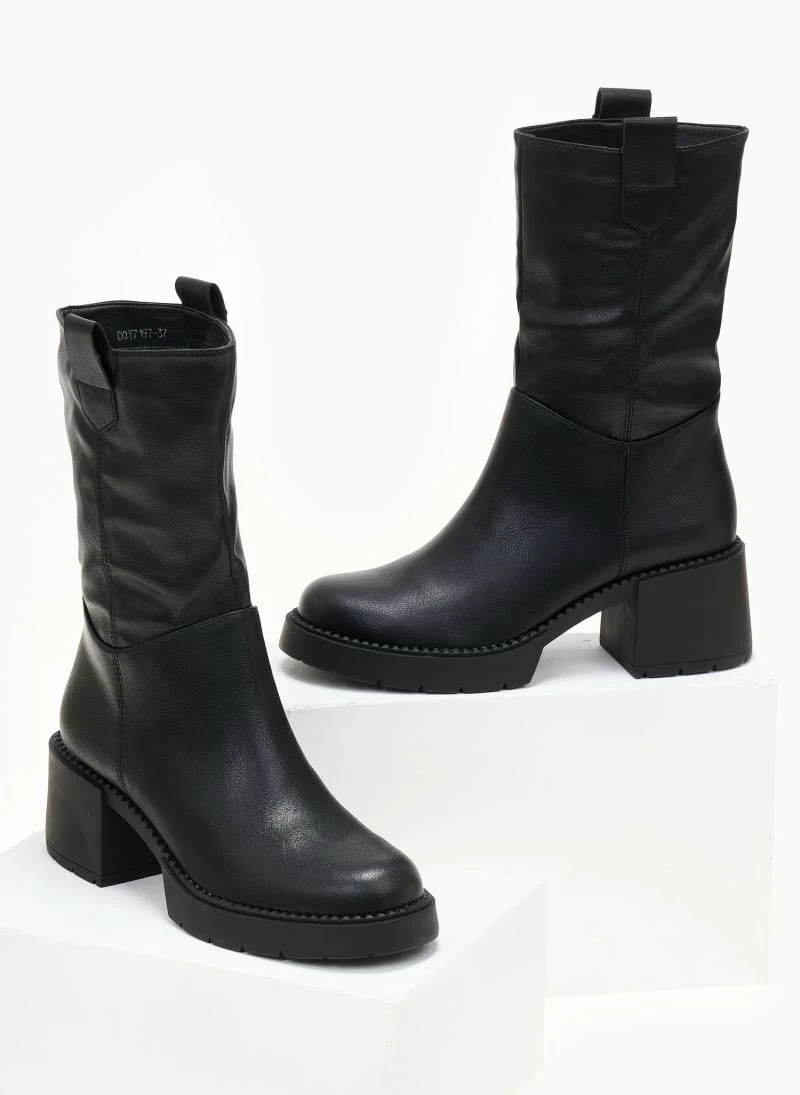 Flash Sale 🧨 The Fashion Project Μποτάκια με χοντρό τακούνι - Μαύρο 🥰 4 Flash Sale 🧨 The Fashion Project Μποτάκια με χοντρό τακούνι - Μαύρο 🥰 - Image 2