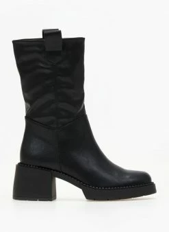 Flash Sale 🧨 The Fashion Project Μποτάκια με χοντρό τακούνι - Μαύρο 🥰