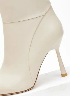 Best Pirce 🔔 The Fashion Project Μποτάκια μυτερά με φερμουάρ - Μπεζ ⌛ -Μποτάκια Κατάστημα mpotakia mutera me fermouar 108480 29jg