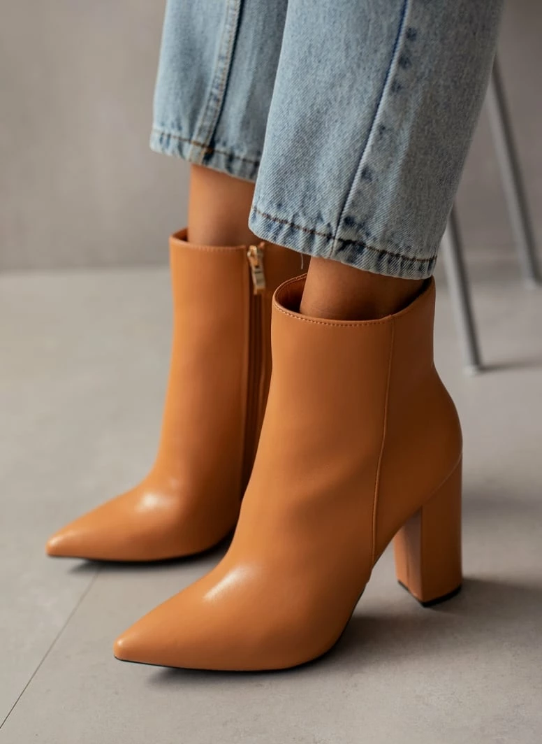 Best Pirce 🛒 The Fashion Project Μποτάκια μυτερά με κάθετη ραφή - Κάμελ 😀 6 Best Pirce 🛒 The Fashion Project Μποτάκια μυτερά με κάθετη ραφή - Κάμελ 😀 - Image 4