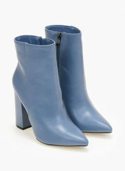 Νέος 😀 The Fashion Project Μποτάκια μυτερά με κάθετη ραφή - Ραφ 🔔 -Μποτάκια Κατάστημα mpotakia mutera me katheti rafi 105578 134v