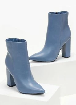 Νέος 😀 The Fashion Project Μποτάκια μυτερά με κάθετη ραφή - Ραφ 🔔 -Μποτάκια Κατάστημα mpotakia mutera me katheti rafi 105578 a8z7