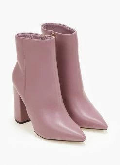 Εξοδος 👏 The Fashion Project Μποτάκια μυτερά με κάθετη ραφή - Σάπιο μήλο 😀 -Μποτάκια Κατάστημα mpotakia mutera me katheti rafi 105579 866g