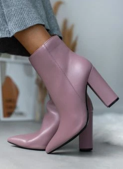 Εξοδος 👏 The Fashion Project Μποτάκια μυτερά με κάθετη ραφή - Σάπιο μήλο 😀