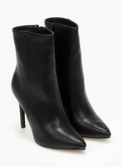 Συμφωνίες 🤩 The Fashion Project Μποτάκια μυτερά με κάθετη ραφή - Μαύρο 🔥 -Μποτάκια Κατάστημα mpotakia mutera me psilo takouni 106919 dc5l