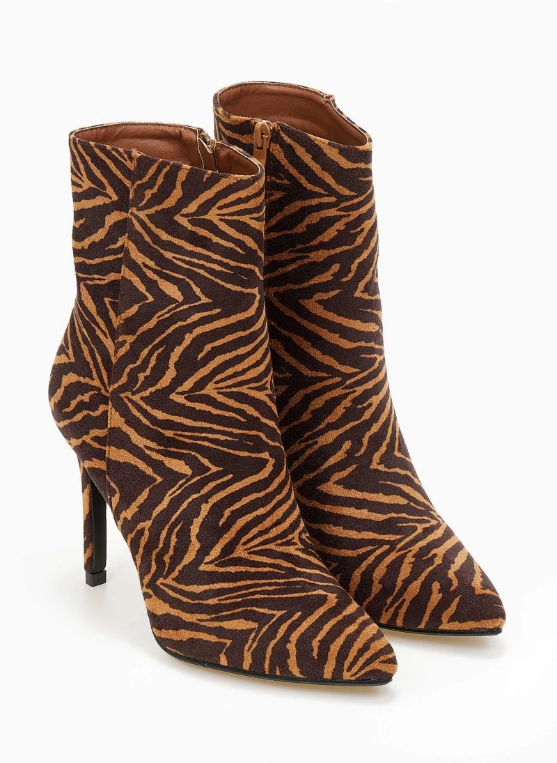 ΧΟΝΔΡΙΚΟ ΕΜΠΟΡΙΟ ✔️ The Fashion Project Μποτάκια μυτερά Suede με σχέδιο - Κάμελ 👍 5 ΧΟΝΔΡΙΚΟ ΕΜΠΟΡΙΟ ✔️ The Fashion Project Μποτάκια μυτερά Suede με σχέδιο - Κάμελ 👍 - Image 3