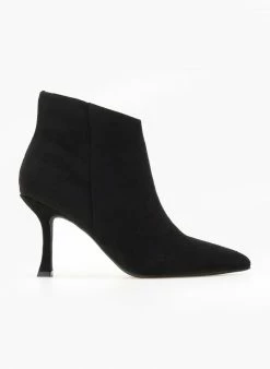 Ολοκαίνουργιο ✔️ The Fashion Project Μποτάκια αστραγάλου Suede - Μαύρο 🎁 -Μποτάκια Κατάστημα mpotakia suede astragalou 106650 3zhk