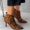 Εξοδος ✨ The Fashion Project Μποτάκια αστραγάλου Suede - Leopard 🎉