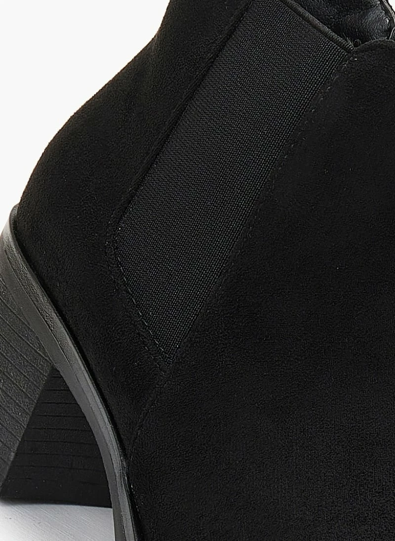 Τοπ 10 🤩 The Fashion Project Μποτάκια αστραγάλου Suede με λάστιχο - Μαύρο 🧨 5 Τοπ 10 🤩 The Fashion Project Μποτάκια αστραγάλου Suede με λάστιχο - Μαύρο 🧨 - Image 3