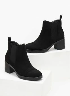 Τοπ 10 🤩 The Fashion Project Μποτάκια αστραγάλου Suede με λάστιχο - Μαύρο 🧨 13 Τοπ 10 🤩 The Fashion Project Μποτάκια αστραγάλου Suede με λάστιχο - Μαύρο 🧨 -Μποτάκια Κατάστημα mpotakia suede astragalou me lastixo 105734 yuut