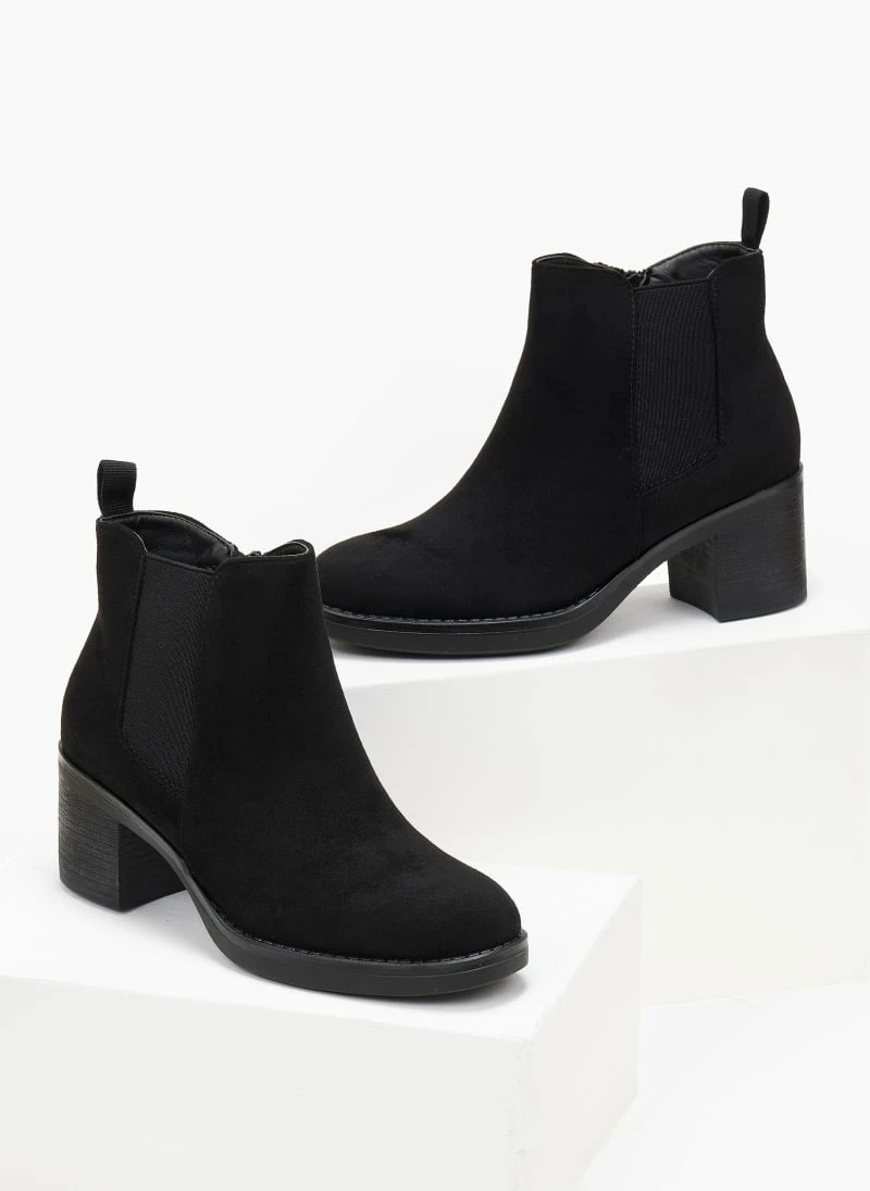 Τοπ 10 🤩 The Fashion Project Μποτάκια αστραγάλου Suede με λάστιχο - Μαύρο 🧨 7 Τοπ 10 🤩 The Fashion Project Μποτάκια αστραγάλου Suede με λάστιχο - Μαύρο 🧨 - Image 5