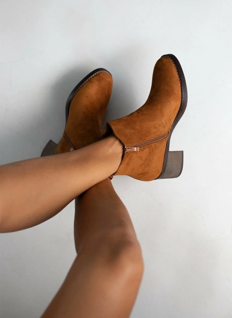 Νέος 😀 The Fashion Project Μποτάκια αστραγάλου Suede με λάστιχο - Ταμπά 🛒 6 Νέος 😀 The Fashion Project Μποτάκια αστραγάλου Suede με λάστιχο - Ταμπά 🛒 - Image 4